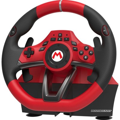 Hori Mario Kart Racing Wheel Lenkrad Pro DELUXE Lenkrad und Pedale Schwarz/Rot