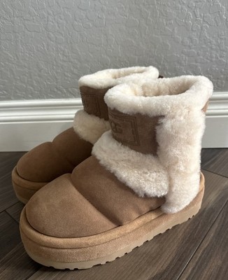 Ugg Classic Chillapeak Chestnut Suede Lamb Boots Women's Size 9