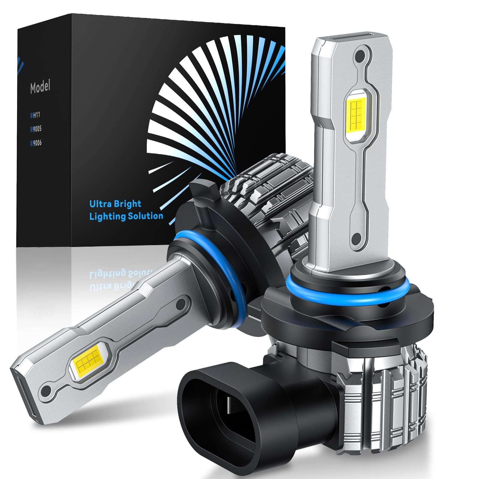 9006/HB4 LED Bulbs, 9006 Fog Lights Bulb, 30000LM 6000K Cool White Fanless 1:...