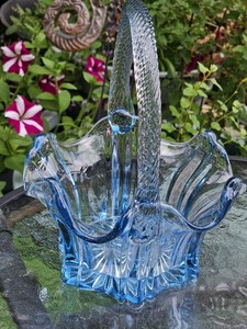 Blue Fenton Glass Baskets | eBay