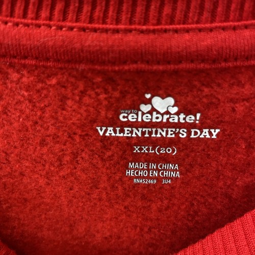 Way To Celebrate Heart Sweatshirt Damen XXXL (20) Rot Blessed Valentines - Bild 8 von 9