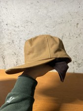Vintage Thinsulate Ear Flaps Brown Duck Canvas Size Medium Made In USA Hat Cap