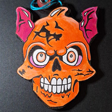 Handmade Bat Skull Ghoul Skeleton Ornament Cute Halloween Christmas Decoration