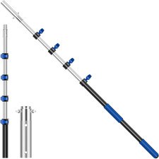 Pool Pole, Telescopic 16FT Heavy Duty Aluminum Telescoping Pole