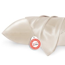 Bedsure Satin Pillowcase 2 Pack Similar to Standard 20" x 26" , 05 - Beige