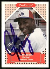 1991 Rockford Expos GLENN MURRAY Signed Card autograph auto