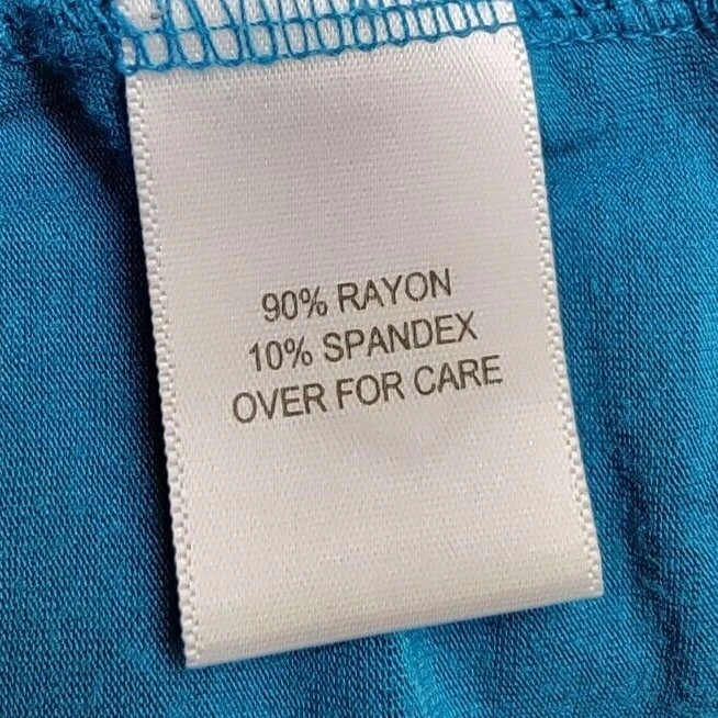 Camisa blusa top Relativity para mujer talla 1X verde azulado Foto 3 de 4