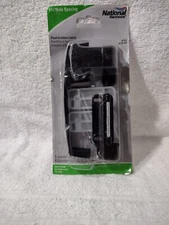 Pushbutton Latch/ 1-3/4" Hole Space/ Black Finish / National Hardware N178-350