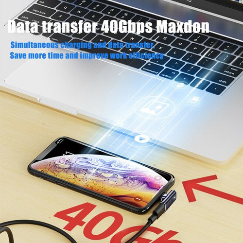 100W USB C Magnetic Mini Charging Adapter Data Transfer Converter PD Charger - Photo 8 sur 13