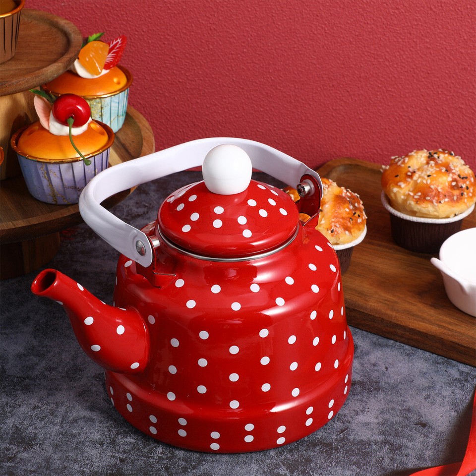 Vintage Stovetop Kettle Gifts for Tea Lovers Enamel Teapot Highgrade