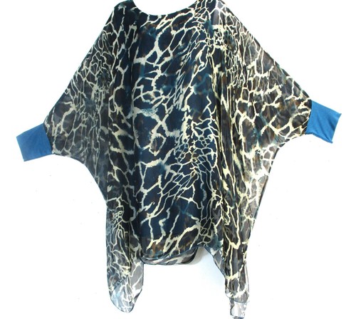 Top foderato da donna Lagenlook 100% seta stile caftano 8 colori taglia unica: plus - Foto 20 di 37