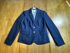 J.Crew Blazer Womens Size 6 Mercantile schoolboy Navy Blue Jacket Wool Blend EUC
