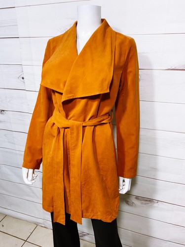 Love Tree Womens Belted Jacket Size S Rusty Orange Lightweight - Picture 3 of 7