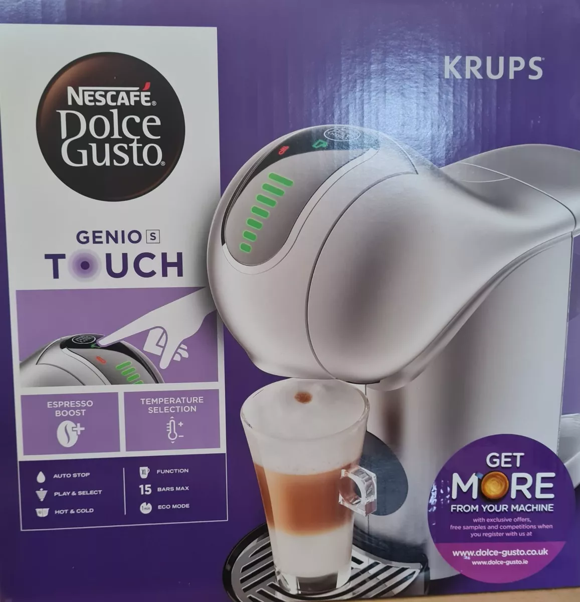 Krups Genio S Cafetera Cápsulas Nescafé Dolce Gusto Color Carbón