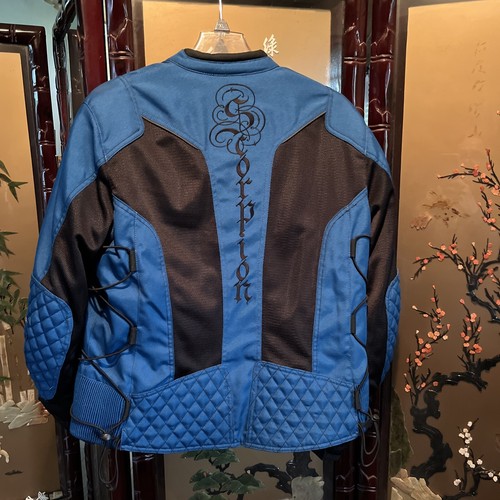 Scorpion EXO Get Stung Blue & Black Motorcycle Jacket - Size Women's XXL - Picture 5 of 7