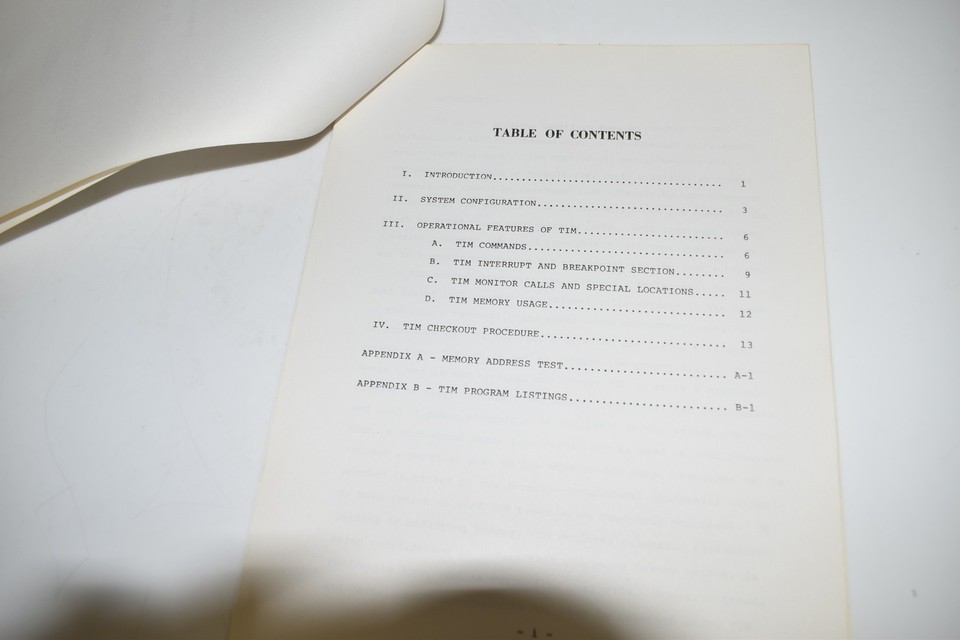 KB MOS TIM TERMINAL INTERFACE MONITOR MANUAL (VWD10) eBay