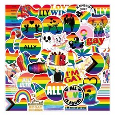 50 PCS Gay Pride Stickers LGBTQ Pride Month Decals Laptop Car Decoration