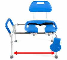 HydroGlyde Premium Sliding Bath Transfer Bench Shower Chair