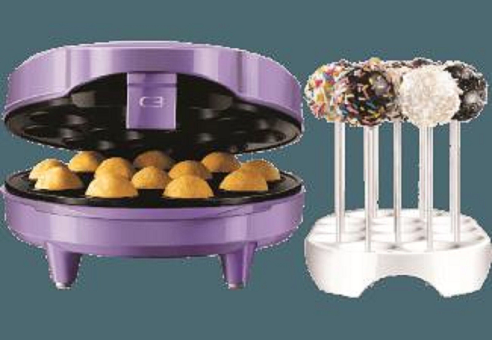 Appareil popcake C3 Yummy mauve pour mini gâteaux sans moule