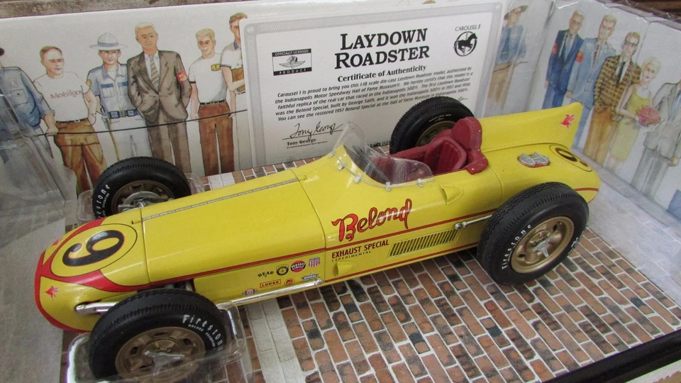 Carousel 1 1:18 1957 Indy 500 winning race car Sam Hanks #9 Belond Spl. roadster - Image 2 of 4