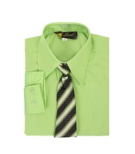 boys lime apple green formal dress shirt with matching tie for Easter wedding