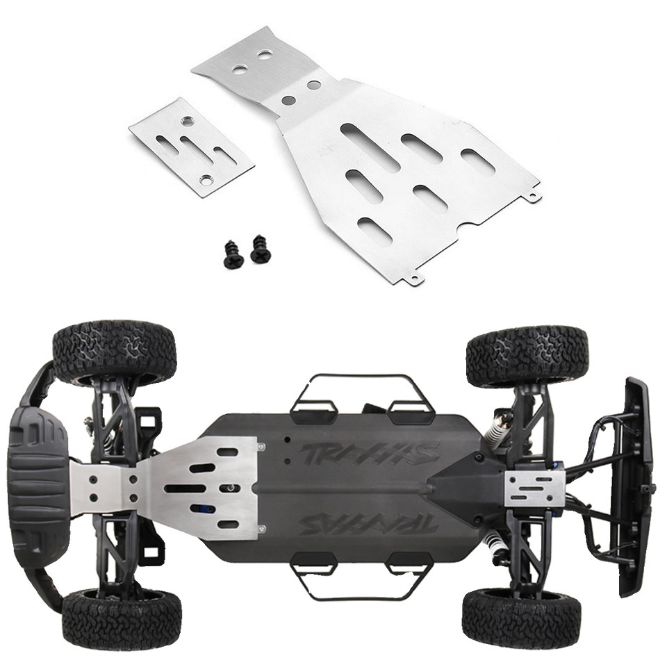For 1/10 Traxxas Ford Raptor F-150 Short Truck Chassis Armor Skid Plate Upgrade