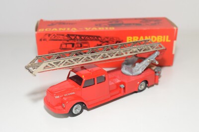 A43 1:50 TEKNO DENMARK 445 SCANIA VABIS STEGAGN FEUERWEHRLEITER LKW NEUWERTIG...