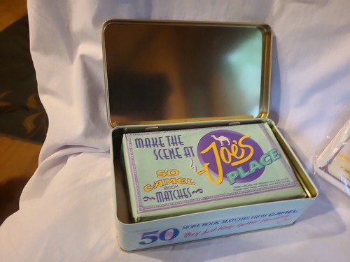 Vintage Camel Light Tin Matches, Mirror Compact, and Camel Cigerette Tin - Picture 7 of 16
