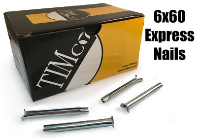 TIMco 6 x 60 mm Express Nägel Anker Mauerwerk Ziegel Holzrahmen Box mit 100