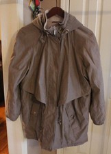 Outbrook Women's Fleece Lined Coat Polyester Size Large (12-14) Hood Brown