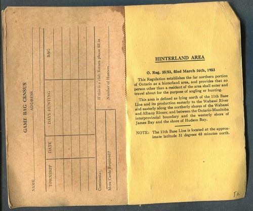 CANADA REVENUE ONTARIO 1954 NON-RESIDENT'S HUNTING LICENCE - Picture 10 of 10