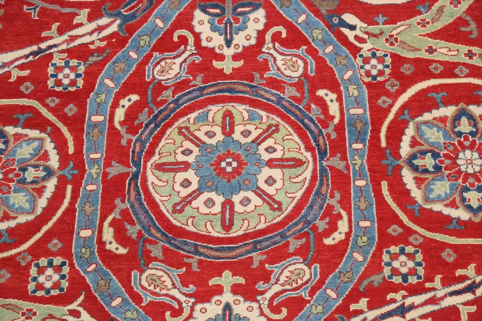 Vegetable Dye Super Kazak Art And Crafts Oriental Area Rug Handmade Wool 7'x10' - Image 4 of 4
