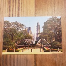 Logan Circle Fountain The Quaker City Gardens Philadelphia Pennsylvania Postcard