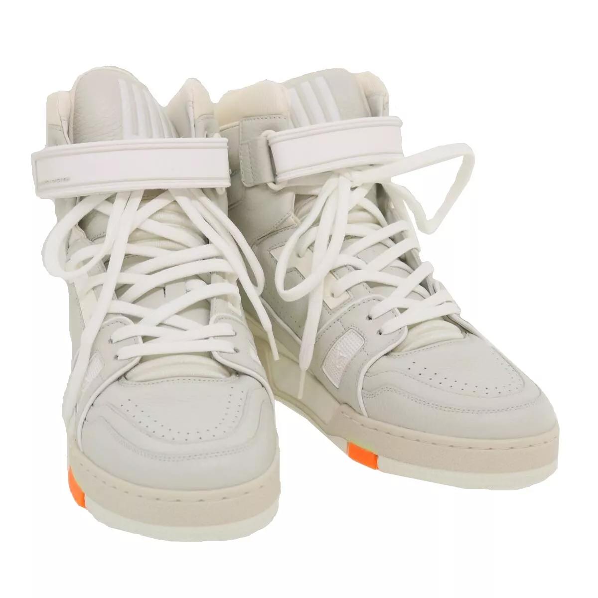 Sneakers Louis Vuitton Louis Vuitton Trainer Sneakers Leather High Cut White 1a5a0D LV Auth ak173a