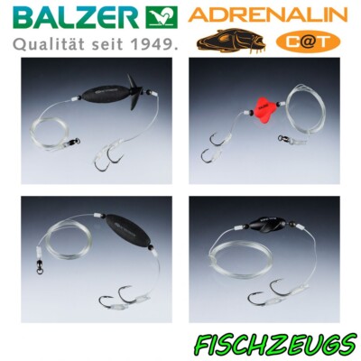 Balzer Adrenalin Cat Wels Monofil Vorfach Allround U-Pose Wurm Köderfisch Boilie