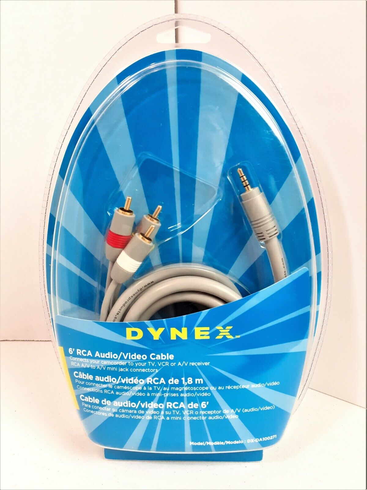 NEW Dynex 6 foot RCA Audio Video Cable DX-DA100271 **   720