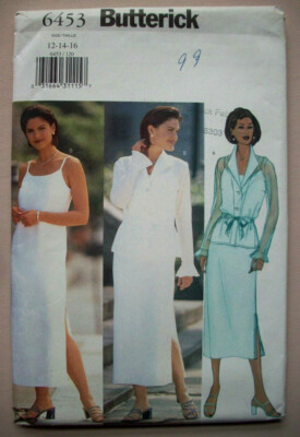 Sleeveless dress drawstring waist top pattern 6453 size 12 14 16 uncut 