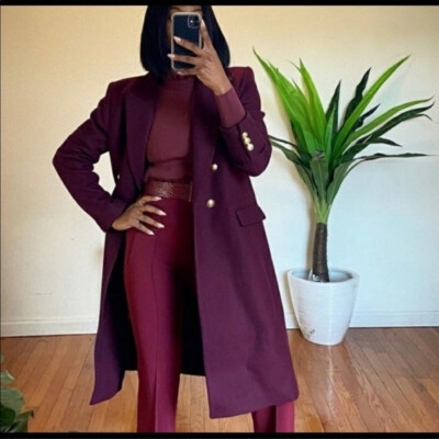 美品✨ ZARA × MANTECO ダブルチェスターコート フクシア ピンク ZARA - ZARA オーバーサイズ仕様ダブルブレストコート Sサイズ