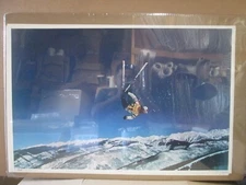 In flight High 1974 Skier vintage poster  snow ski 20428