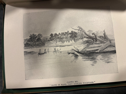 Hiawatha LONGFELLOW Suede Leather 1900 illustrated Henry Wadsworth H W Song of - Picture 17 of 24