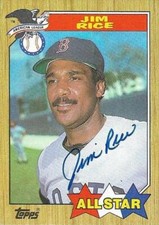 Jim Rice Signed Autographed 1987 Topps All-Star Boston Red Sox Card #610 - COA