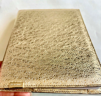  Gorgeous NWT Brahmin Metallic Gold Texture Assorted Sample Leather Journal  