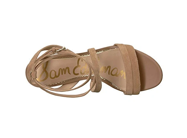 Sam Edelman Sammy 高跟鞋凉鞋,骆驼麂皮绒,8.5 M — 第 2/4 张图片