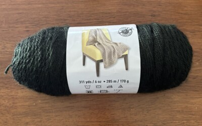 Loops and Threads, Soft and Shiny Yarn, Black Lot #0191, 6 oz, 311 Yards