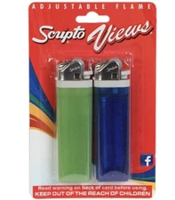 Scripto Views Adjustable Lighters, 2 ct. Pack