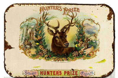 Hunters Prize Cigar Label. Metal Tin Sign 8 x 12 Vintage Retro Look | eBay