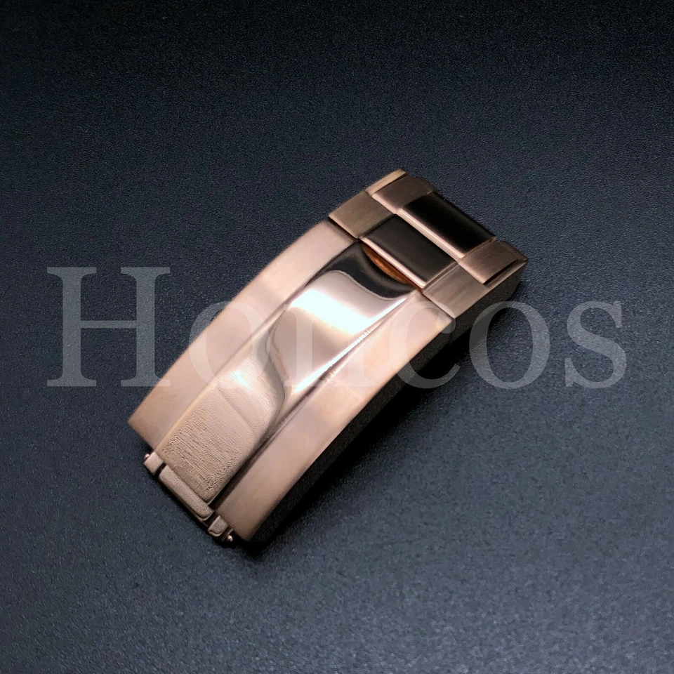 20 MM BUCKLE CLASP FITS FOR ROLEX DATEJUST SUB GMT DAYTONA BAND STRAP ROSE GOLD - Image 4 of 4
