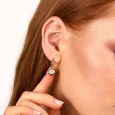 Orecchini pendenti donna gioielli Morellato linea Tesori Eterni argento e quarzo