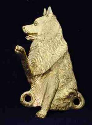 SCHIPPERKE Hook in Bronze