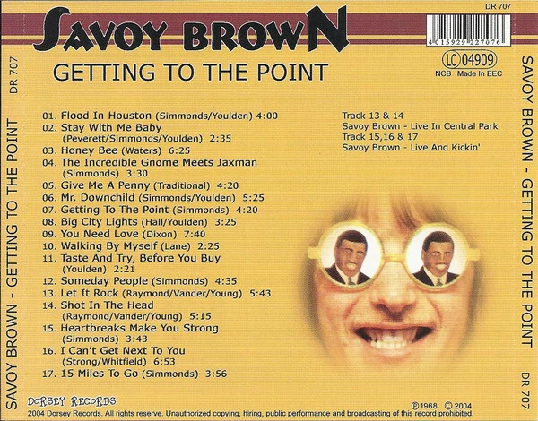 CD - Savoy Brown / Gettin To The Point & 5 Bonus Tracks (7138) - Bild 2 von 2